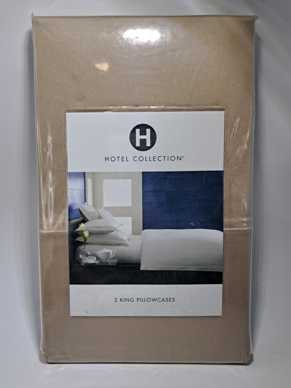 Hotel Collection King Pillowcases - Tan Beige Set NWT